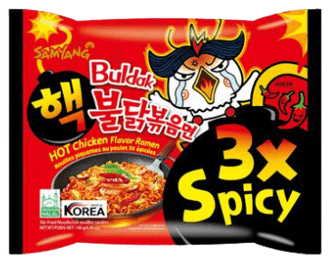 Samyang 3X Spicy Hot Chicken Flavored Noodles-No Background